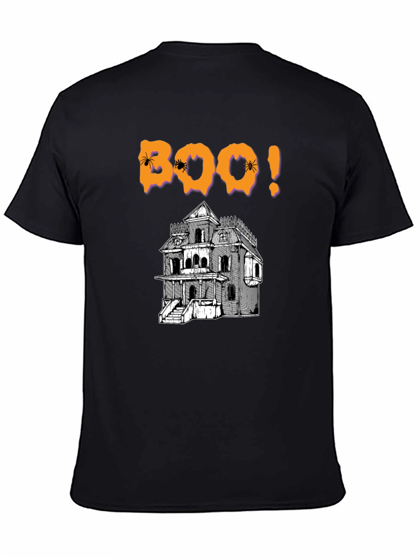 Halloween Boo Haunted House Graphic T-Shirt