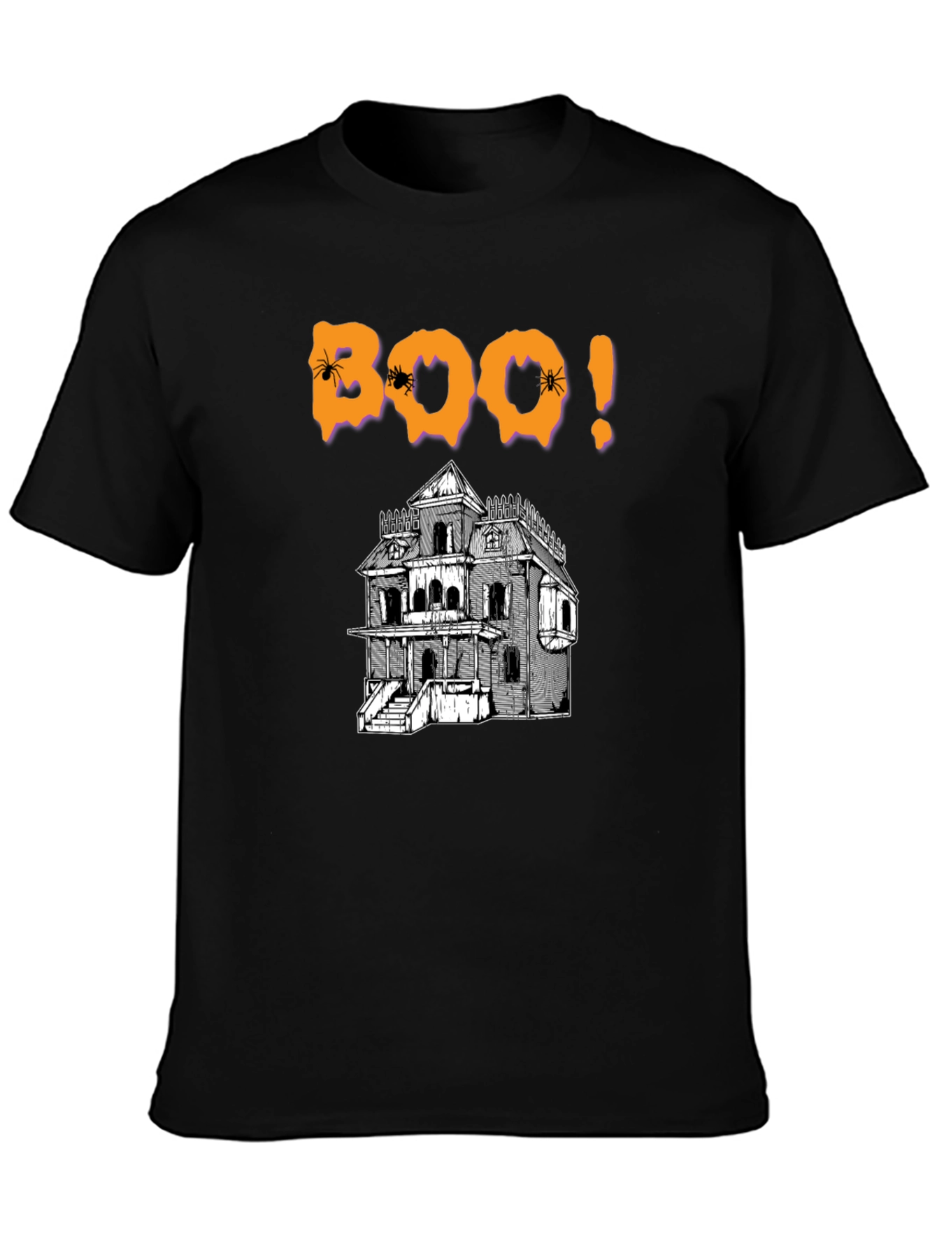 Halloween Boo Haunted House Graphic T-Shirt