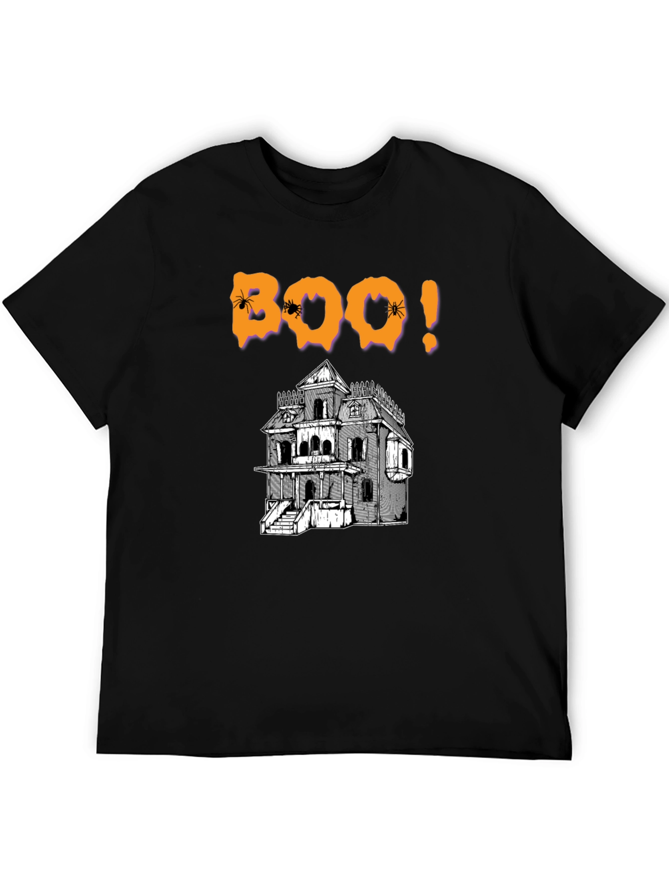 Halloween Boo Haunted House Graphic T-Shirt