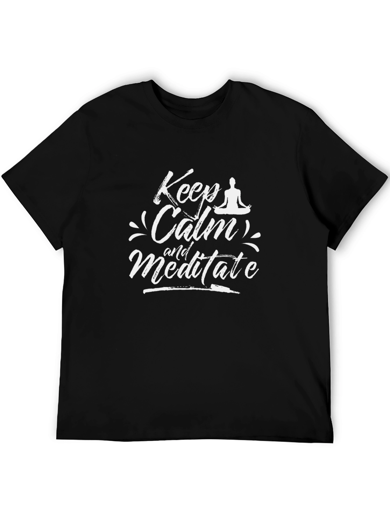 Keep Calm and Meditate Black T-Shirt