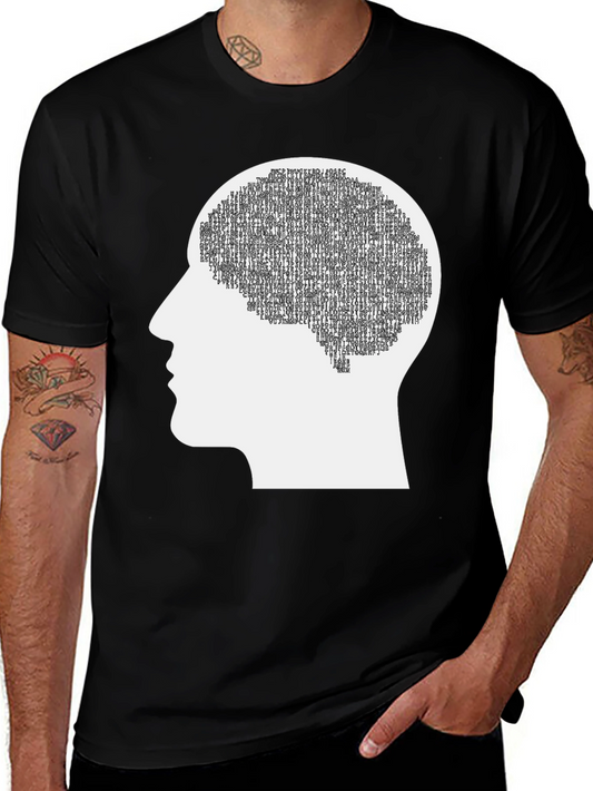 Brain Silhouette Graphic Tee - Cognitive Thinking Apparel