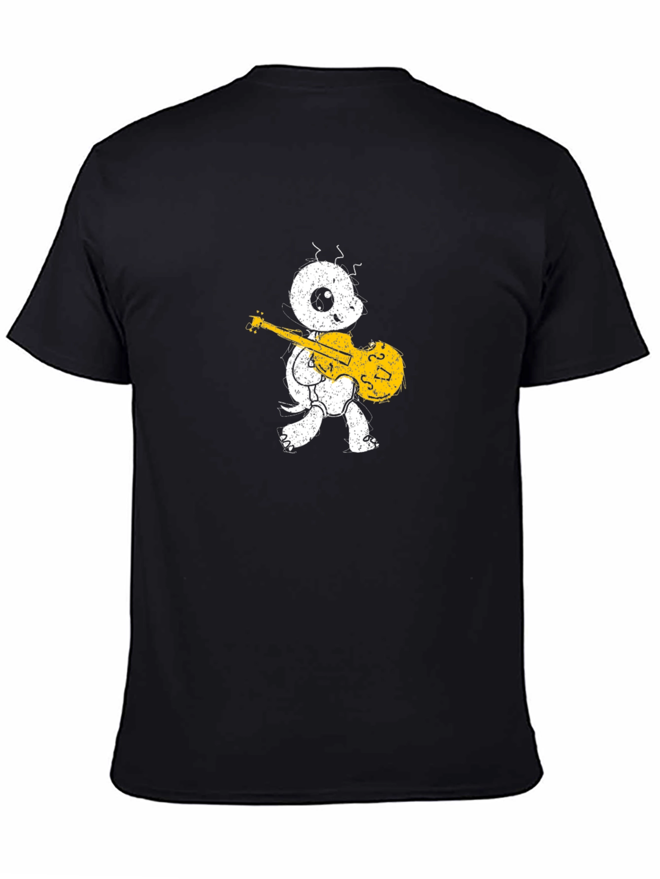 Turtle Guitar Player Black T-Shirt