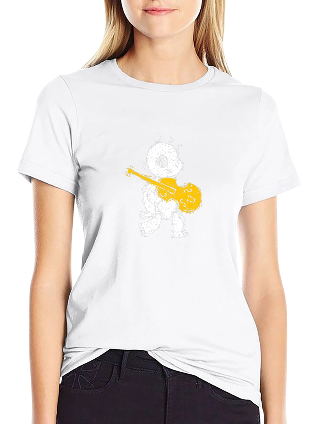Turtle Guitar Player Black T-Shirt