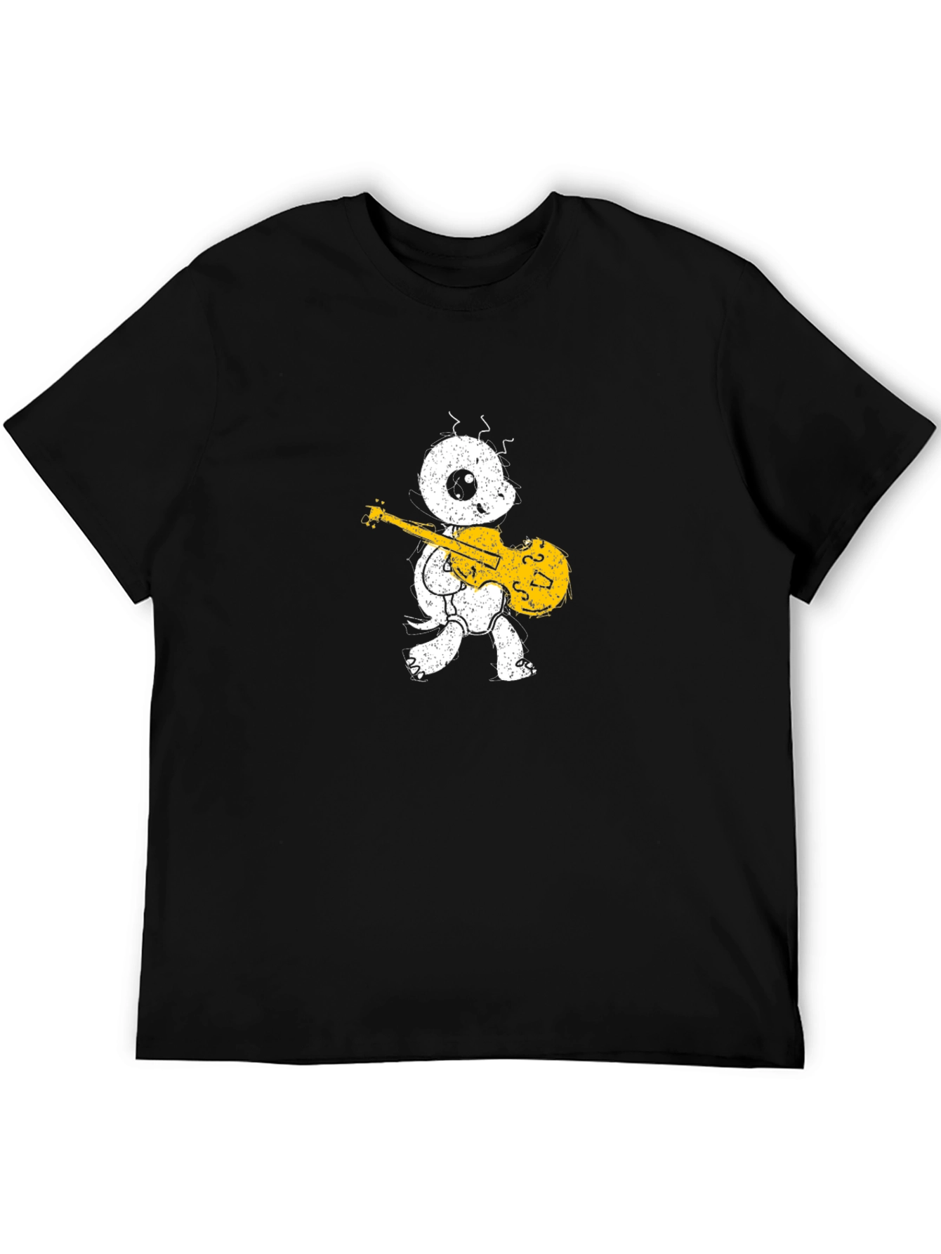 Turtle Guitar Player Black T-Shirt