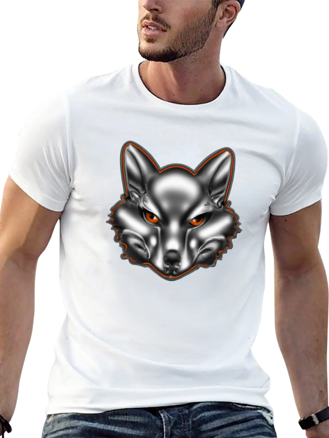 Chrome Fox Graphic Tee - Black