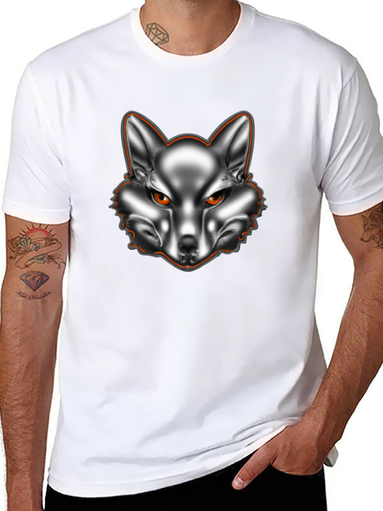 Chrome Fox Graphic Tee - Black