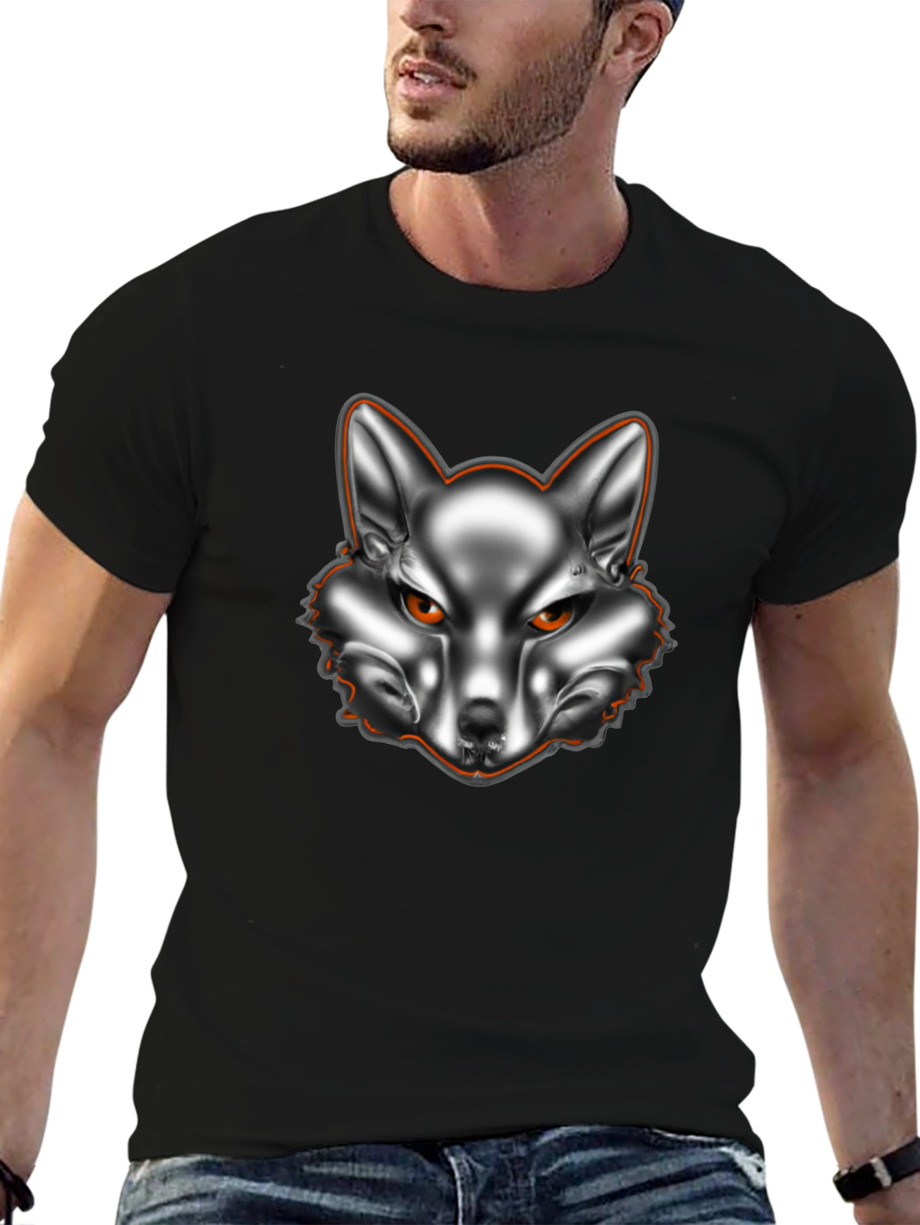 Chrome Fox Graphic Tee - Black
