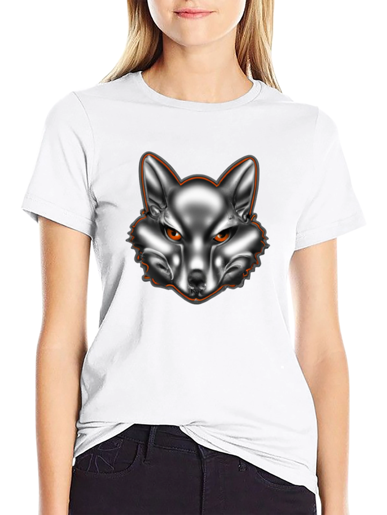 Chrome Fox Graphic Tee - Black