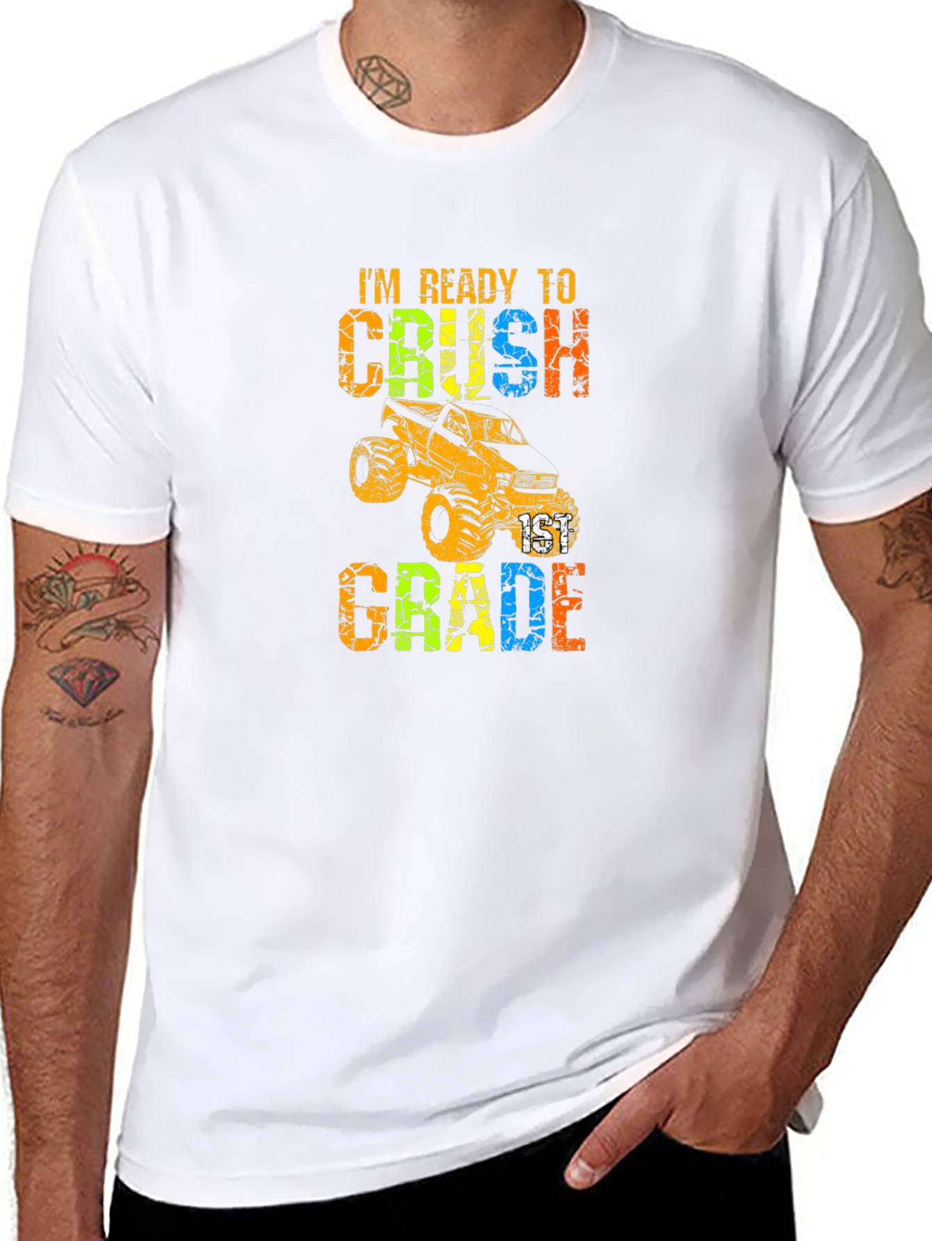 Ready to Crush 1st Grade Monster Truck T-Shirt