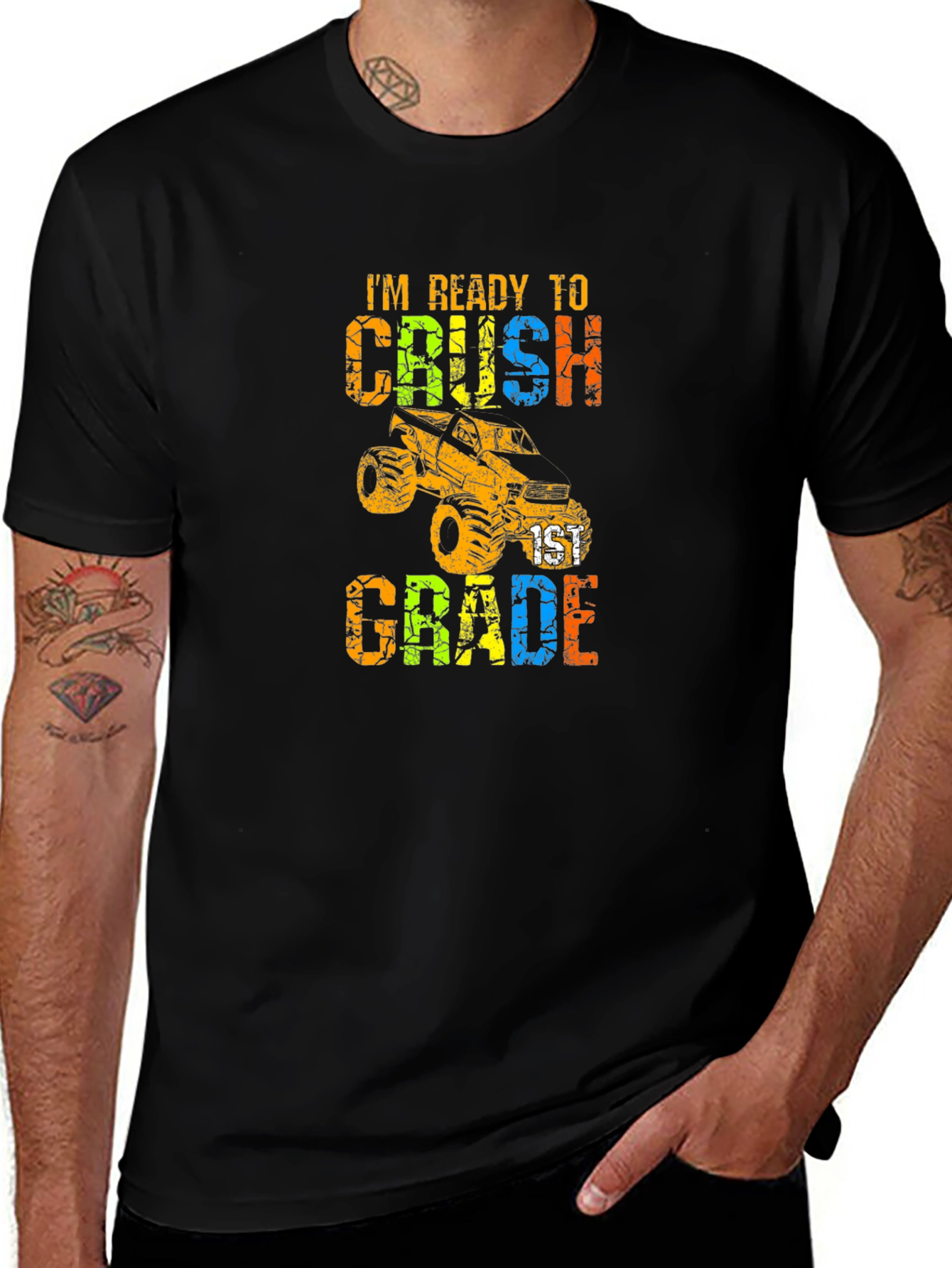 Ready to Crush 1st Grade Monster Truck T-Shirt
