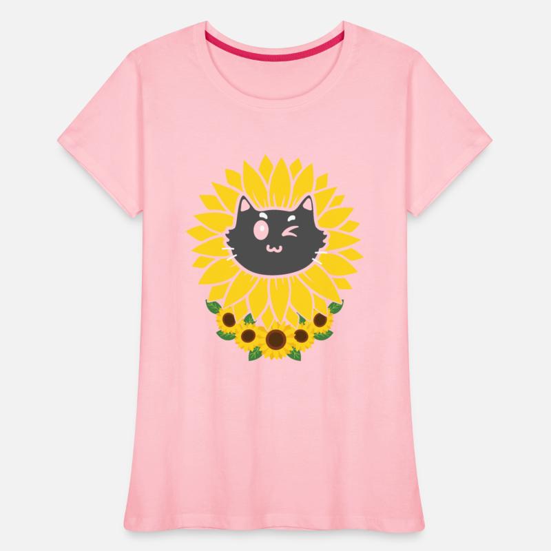 Black Cat In Sunflower