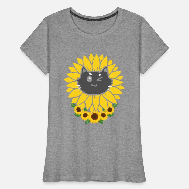 Black Cat In Sunflower