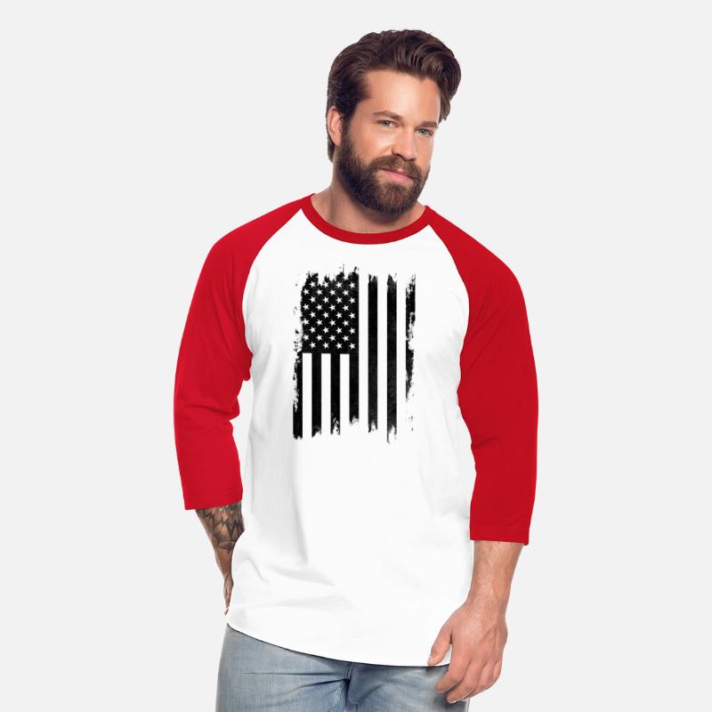 Black Distressed USA Flag. America. American.