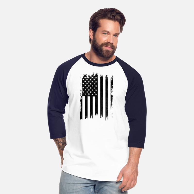 Black Distressed USA Flag. America. American.