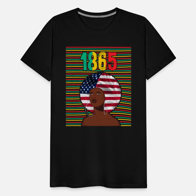 Black Lives Matter Shirt, 1865 1 Tee, Hair Black