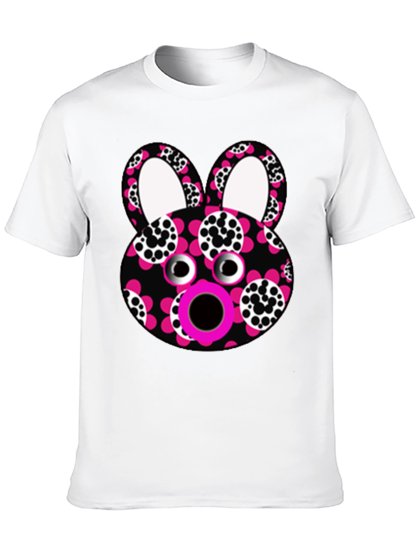 Funky Floral Bunny T-Shirt - Unique Graphic Tee