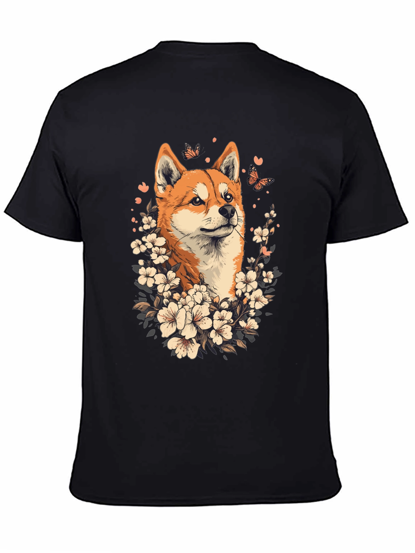 Shiba Inu Floral T-Shirt - Mens Graphic Tee