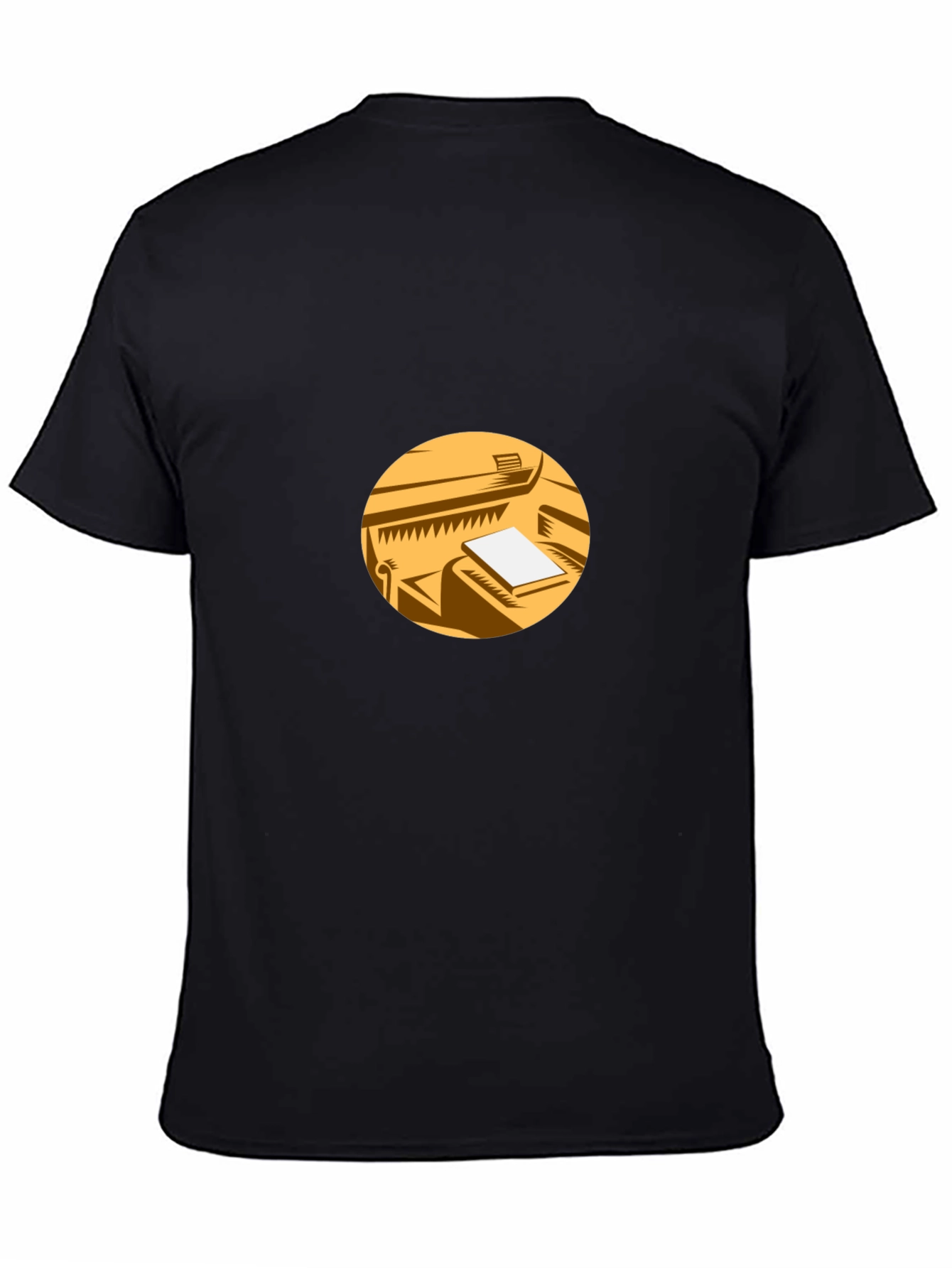 Retro Piano Graphic Tee - Black
