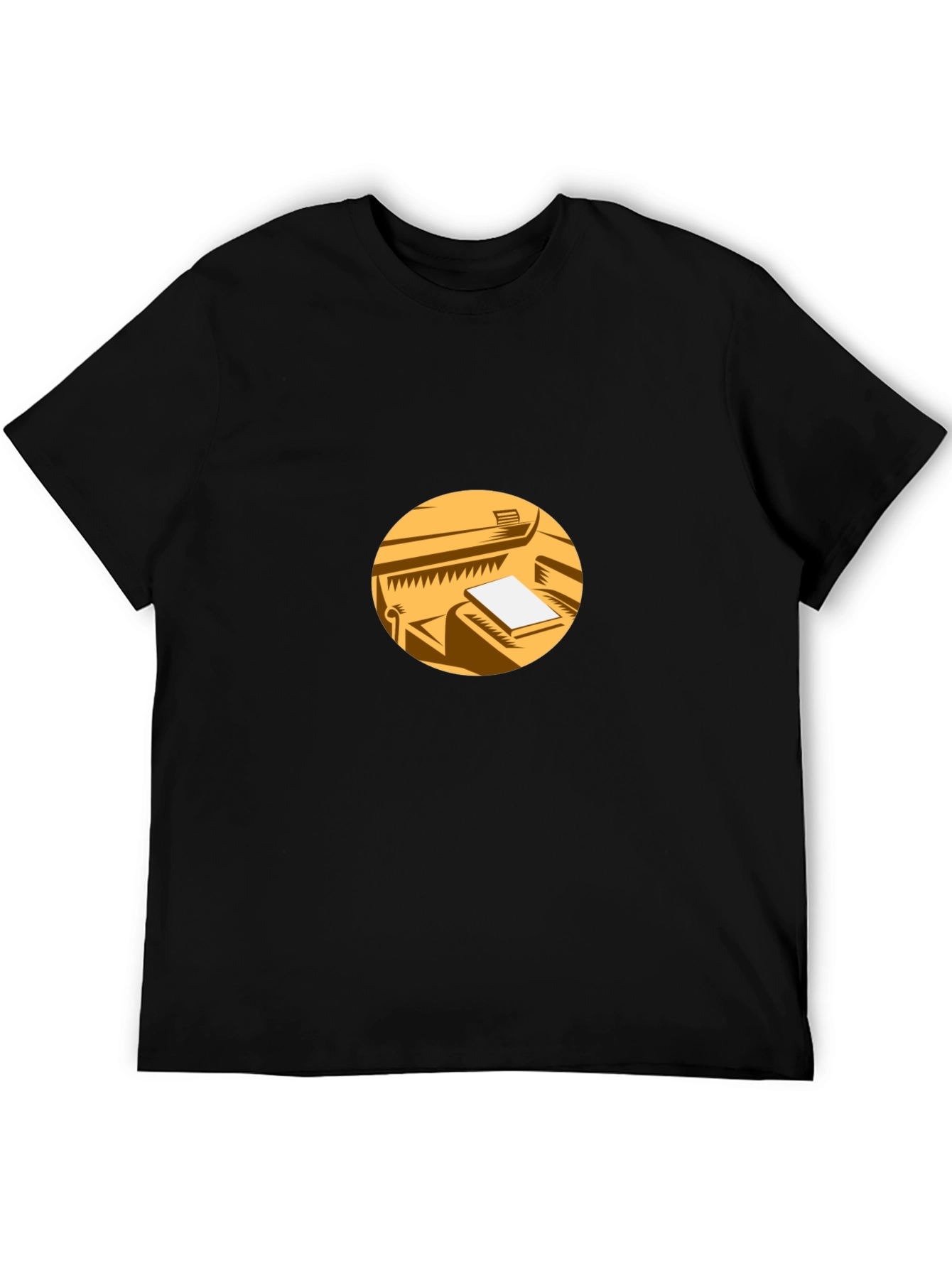 Retro Piano Graphic Tee - Black