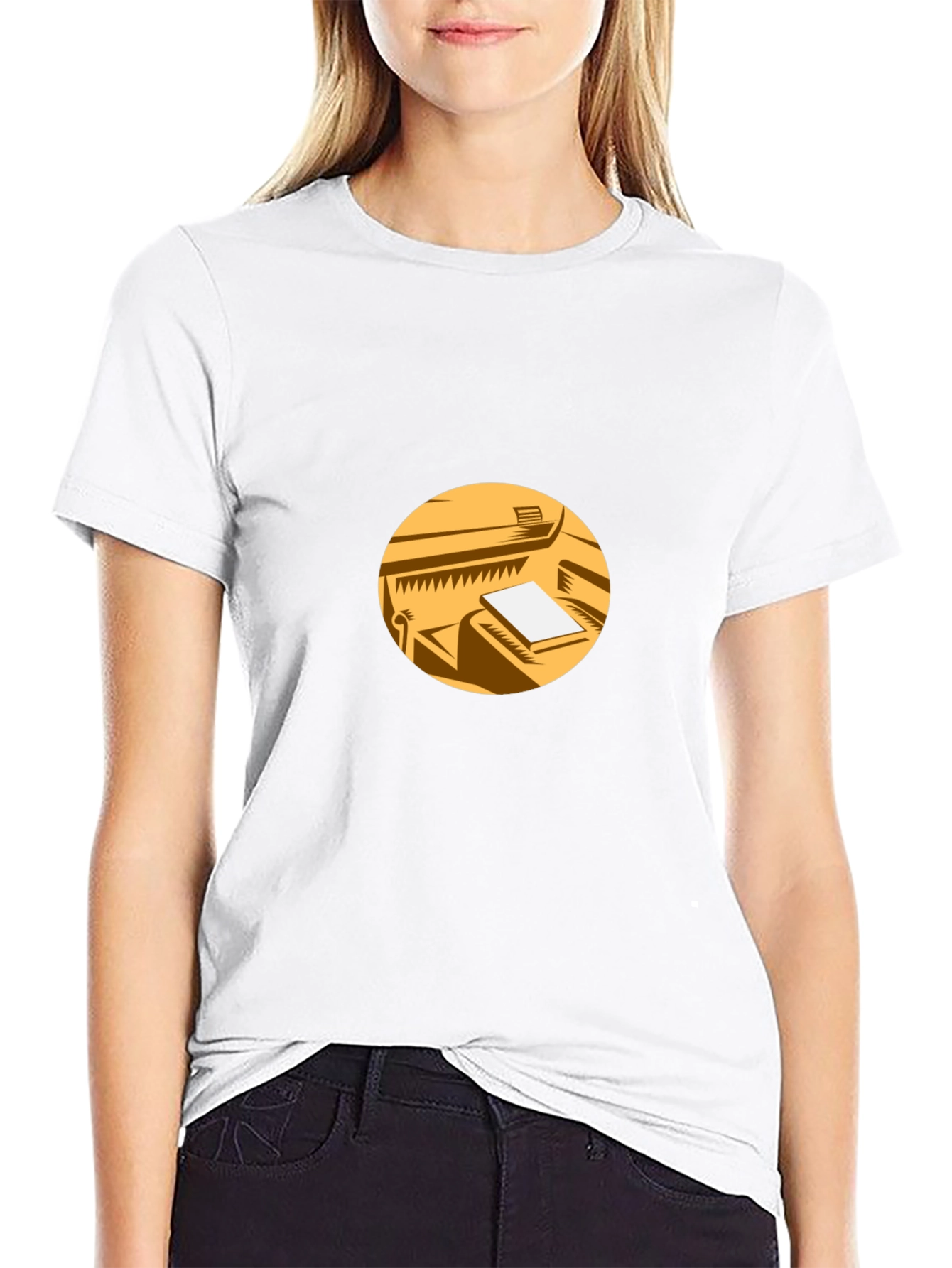 Retro Piano Graphic Tee - Black