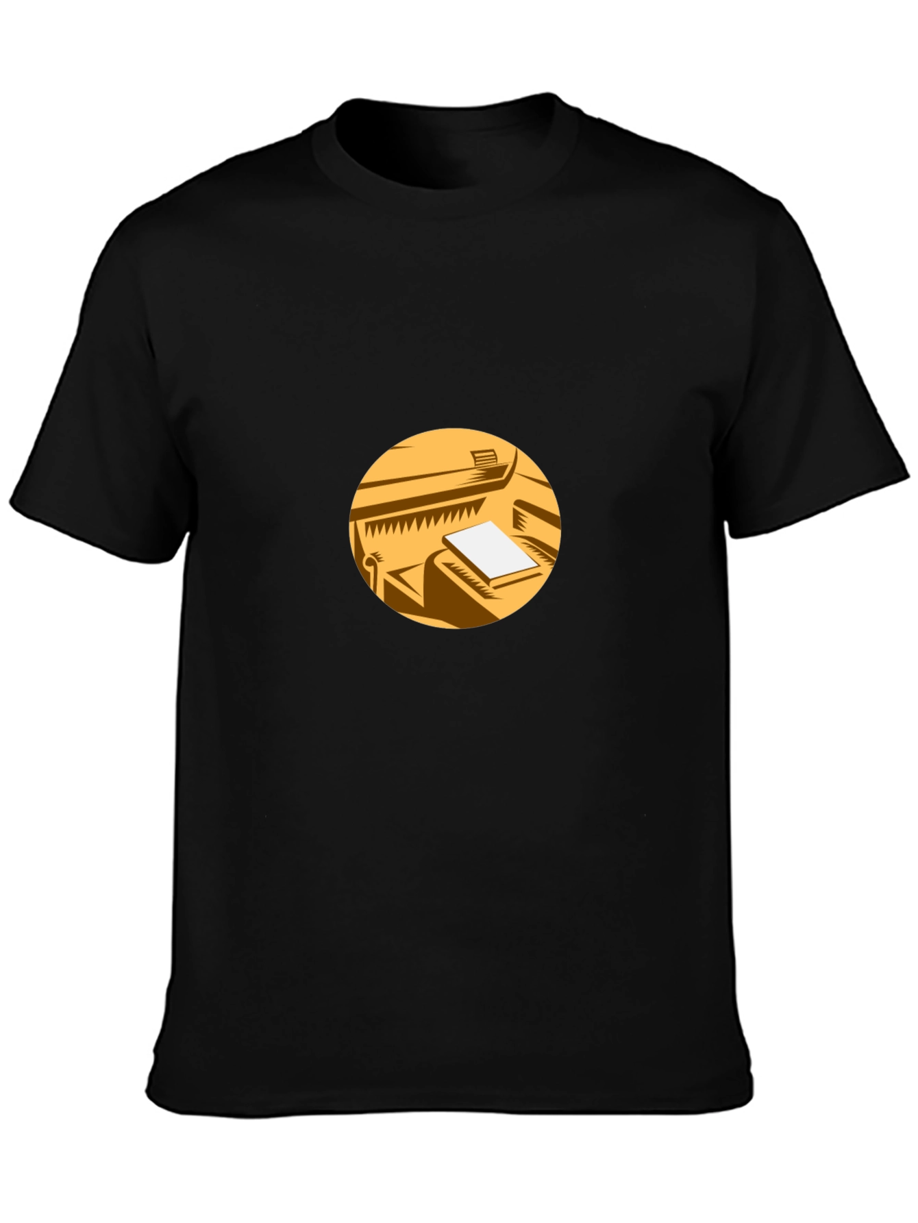 Retro Piano Graphic Tee - Black