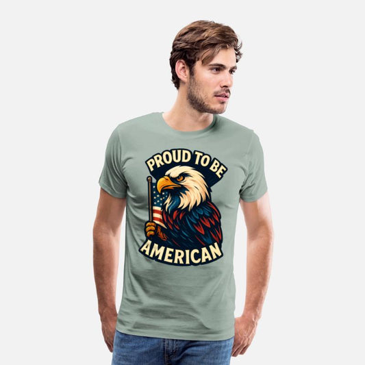 Bold Patriotic Eagle American Flag Design