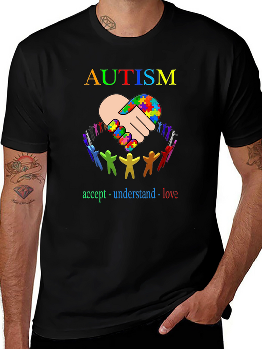Autism Awareness T-Shirt - Accept Understand Love