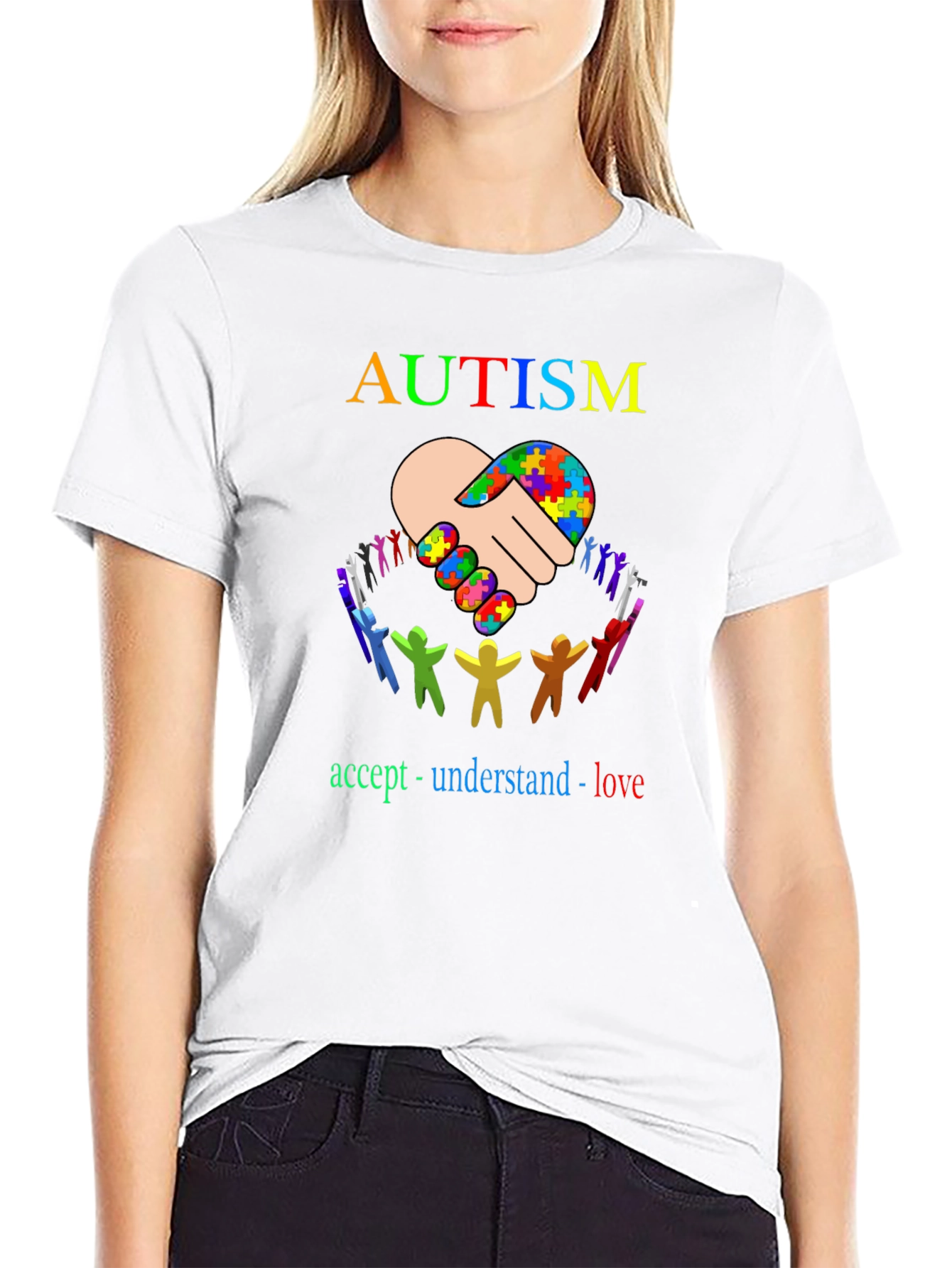 Autism Awareness T-Shirt - Accept Understand Love