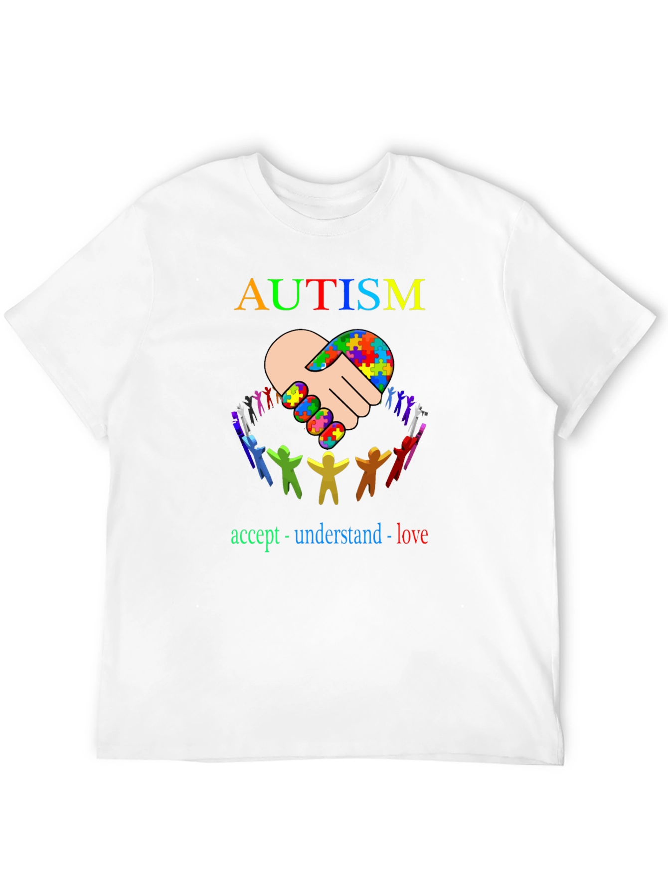 Autism Awareness T-Shirt - Accept Understand Love