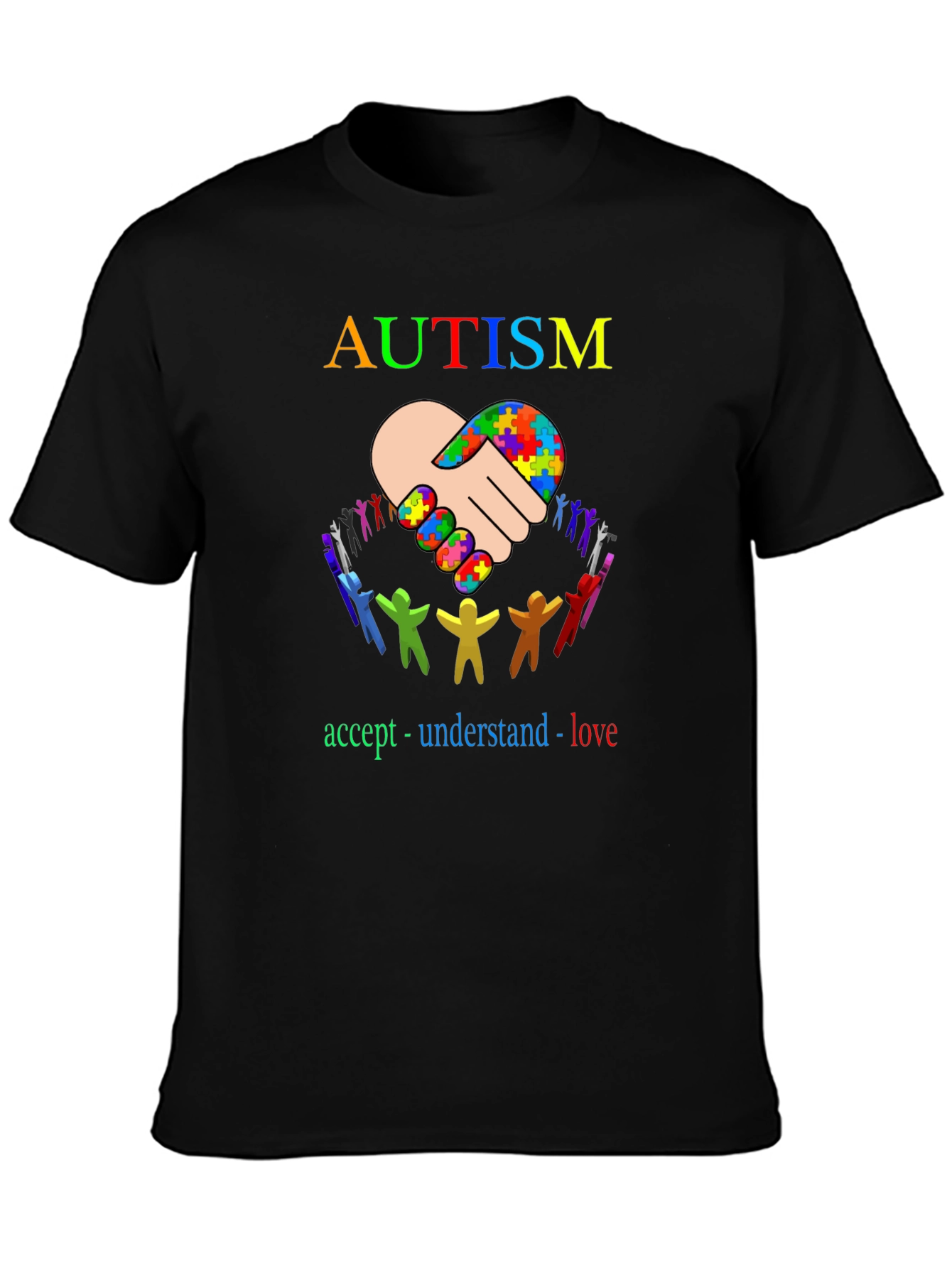 Autism Awareness T-Shirt - Accept Understand Love