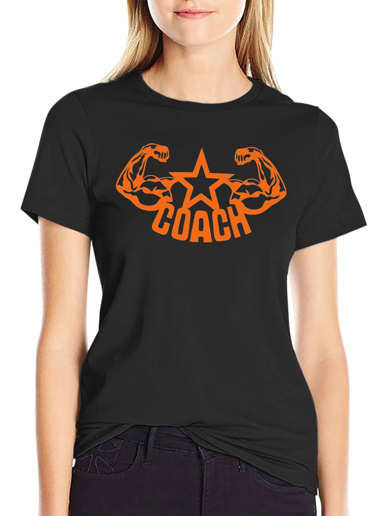 Coach Star Muscle T-Shirt - Black Gym Training Apparel