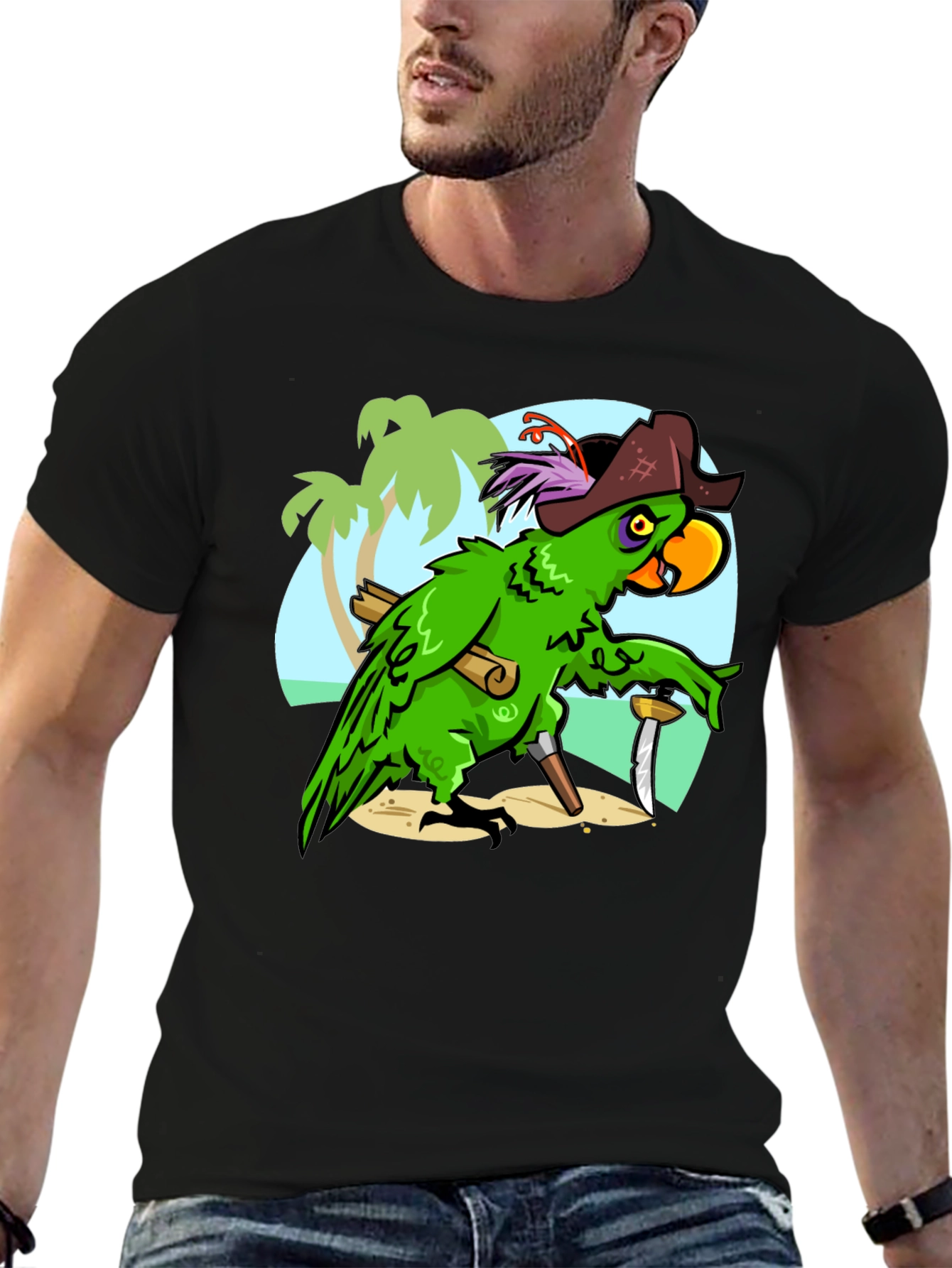 Pirate Parrot Graphic T-Shirt