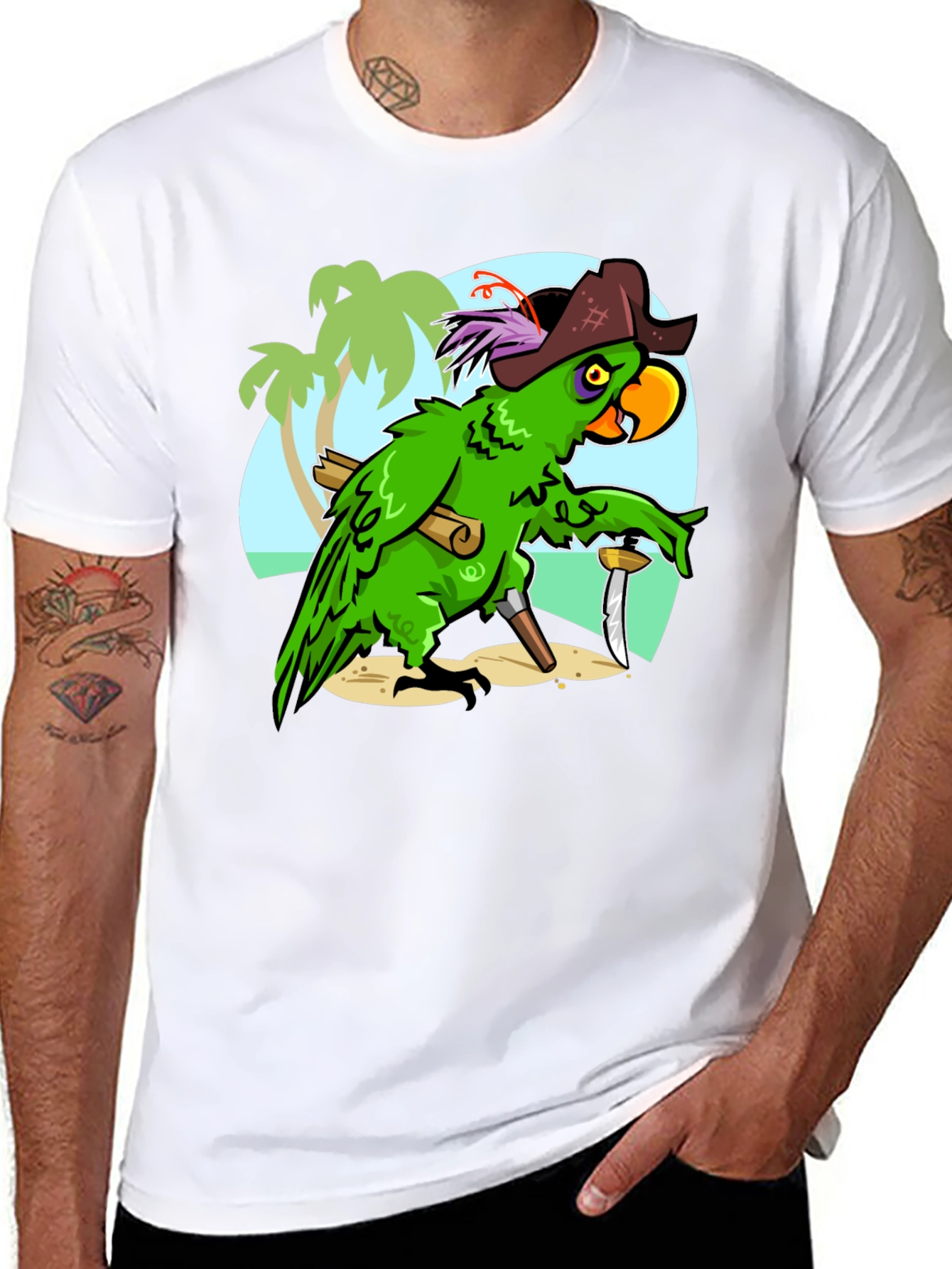 Pirate Parrot Graphic T-Shirt