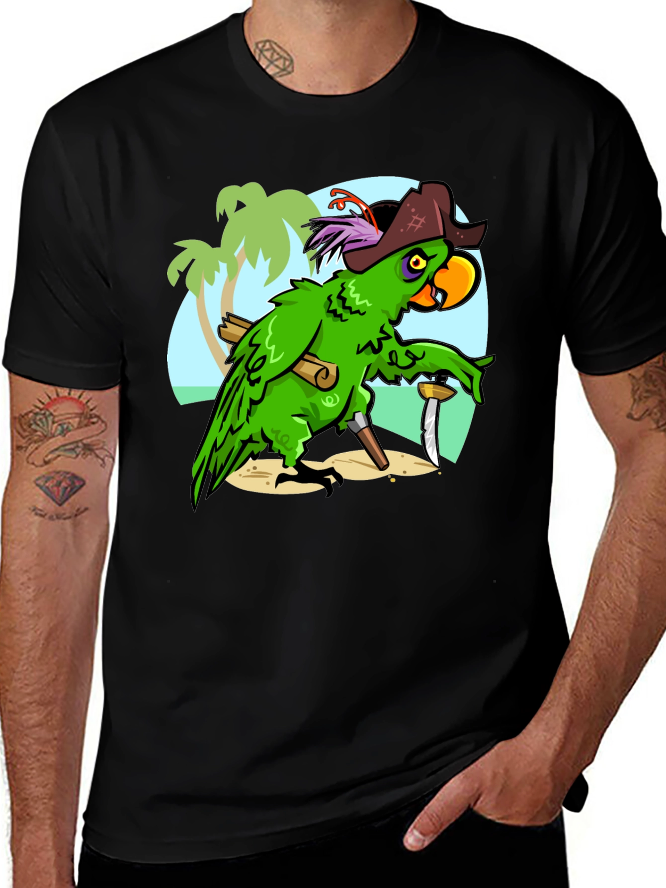 Pirate Parrot Graphic T-Shirt