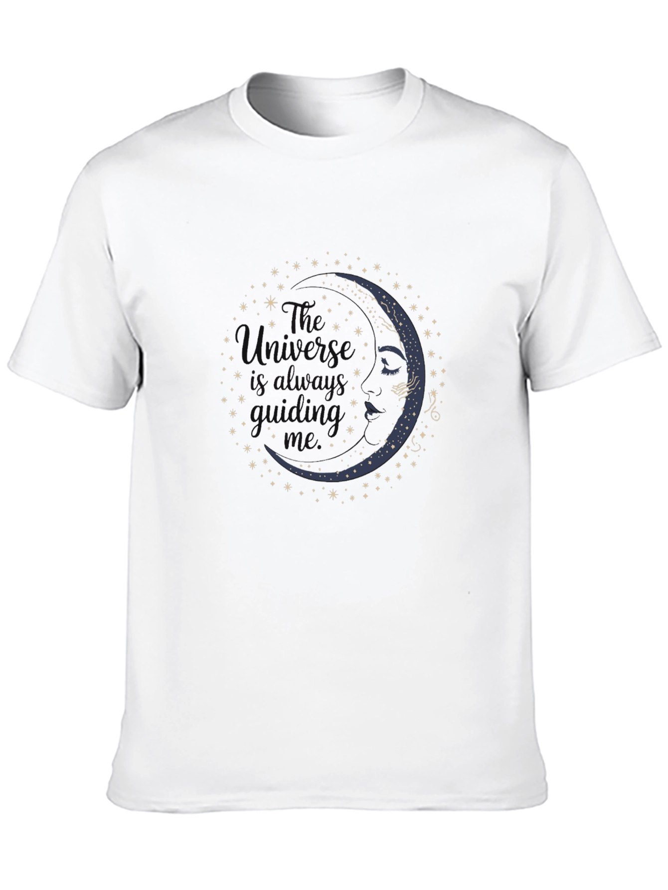 Celestial Moon Face Graphic T-Shirt