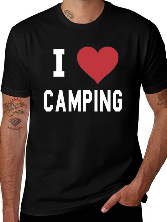 I Heart Camping T-Shirt - Black Graphic Tee