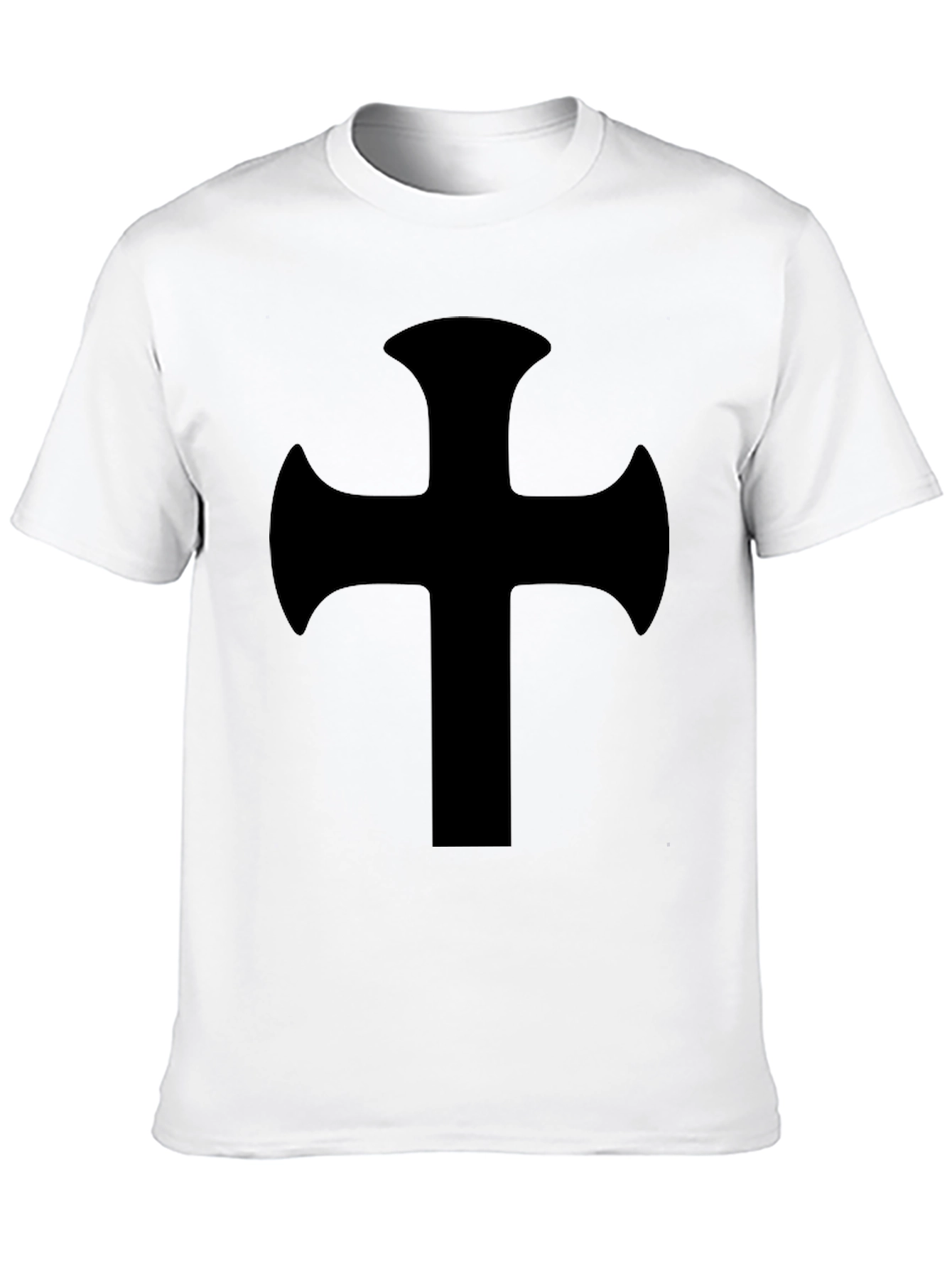 Black T-Shirt with Maltese Cross