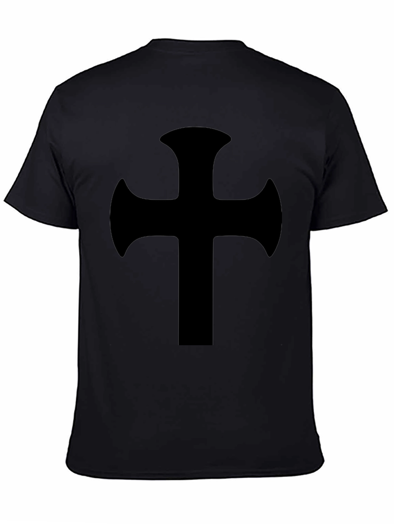 Black T-Shirt with Maltese Cross