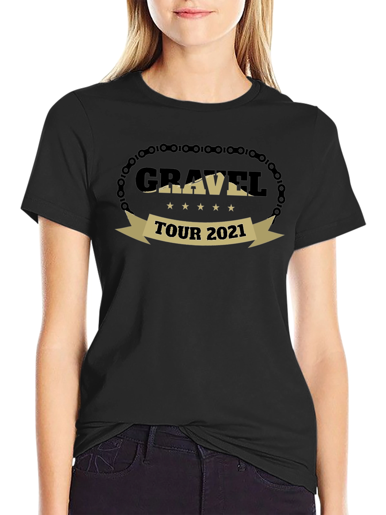 Gravel Tour 2021 Black T-Shirt