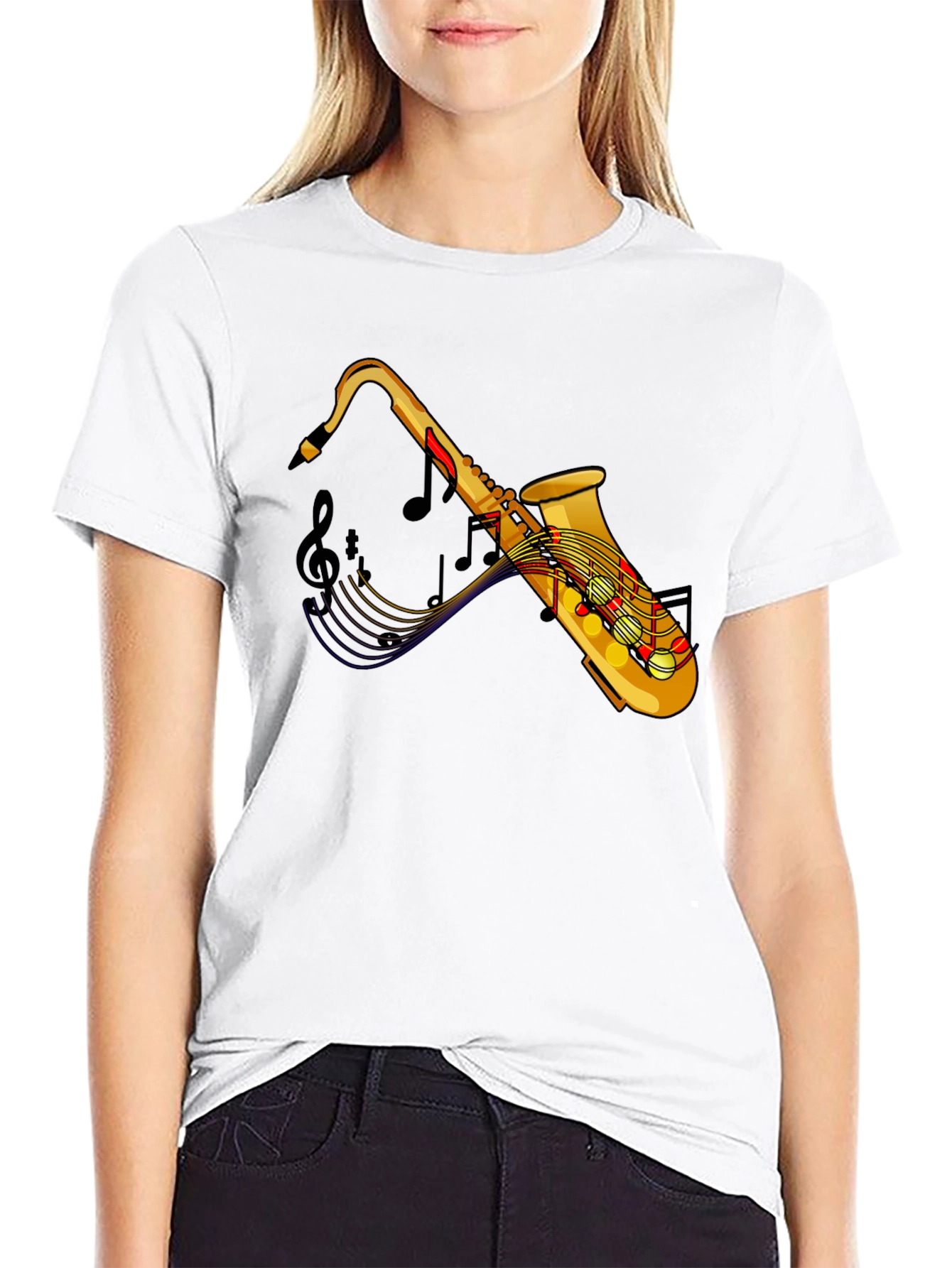 Saxophone Graphic Tee - Music Lovers T-Shirt