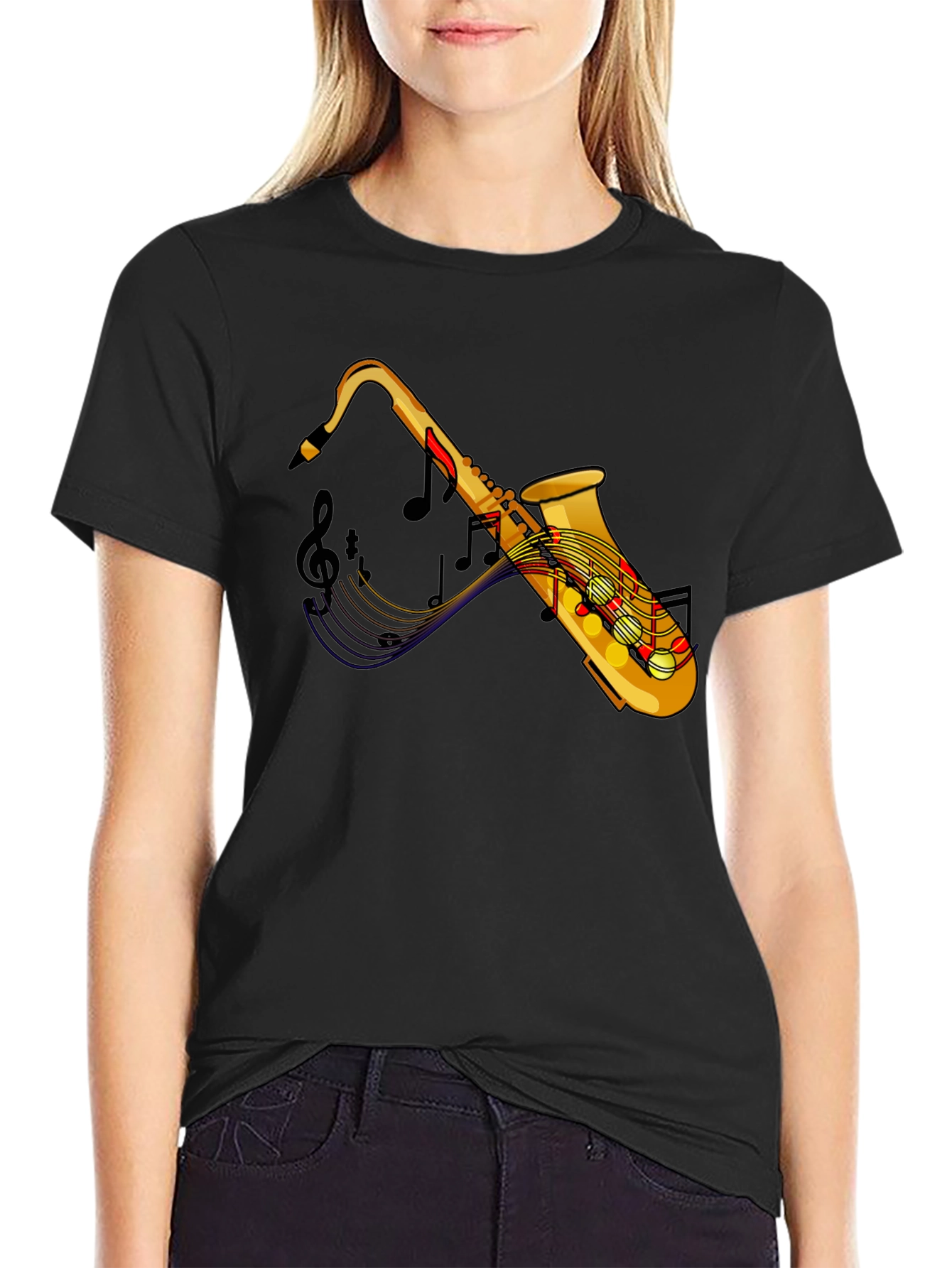 Saxophone Graphic Tee - Music Lovers T-Shirt