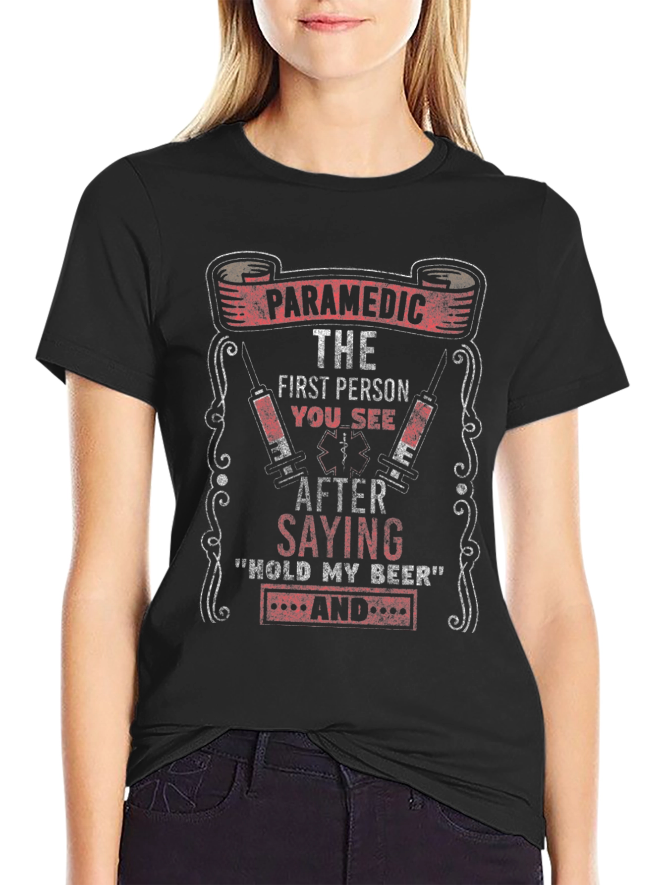 Paramedic Hold My Beer Graphic T-Shirt