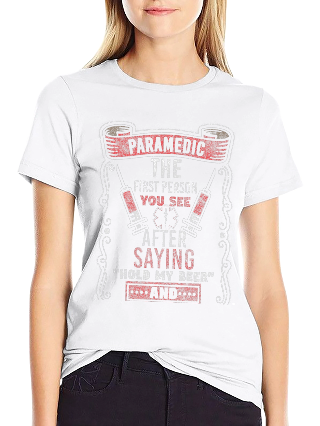 Paramedic Hold My Beer Graphic T-Shirt