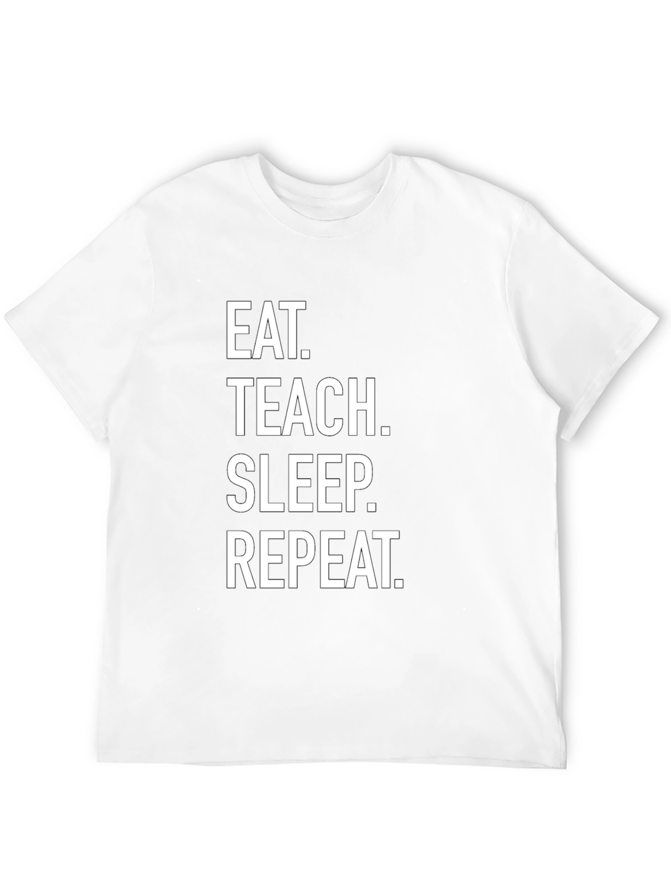 Eat Teach Sleep Repeat Black T-Shirt