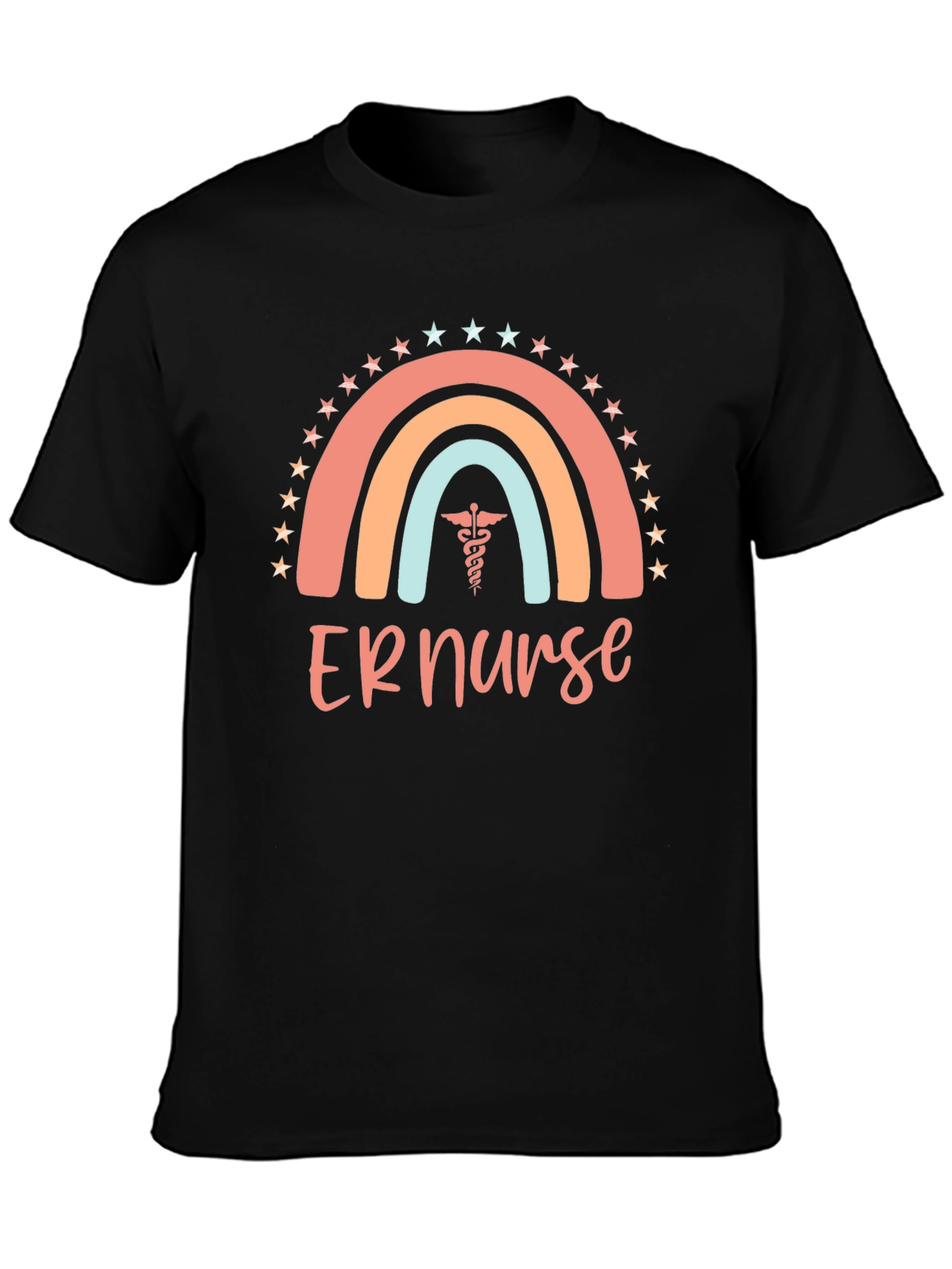 ER Nurse Rainbow Graphic T-Shirt