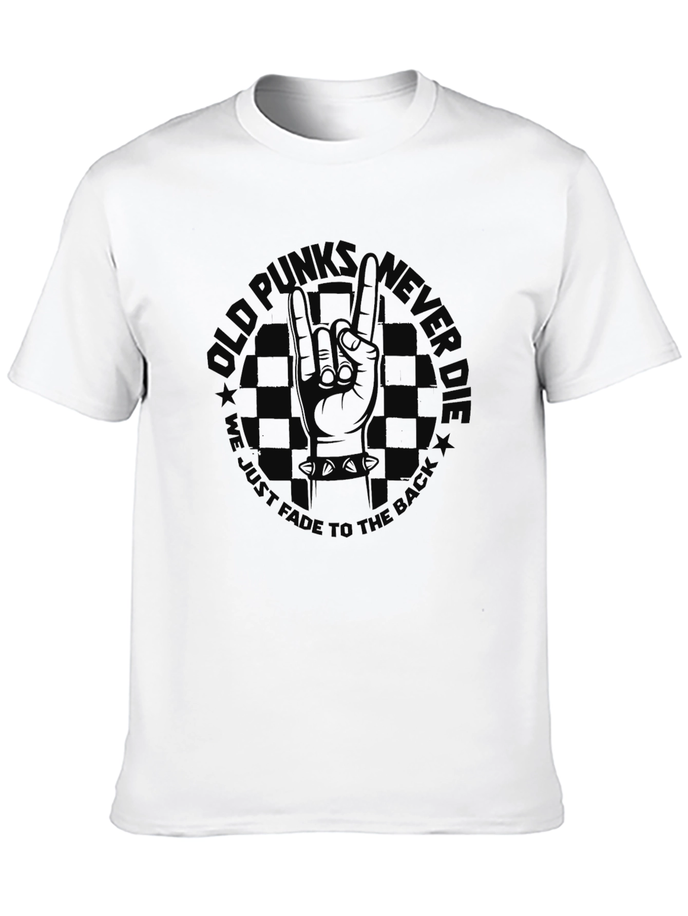 Old Punks Never Fade Black T-Shirt