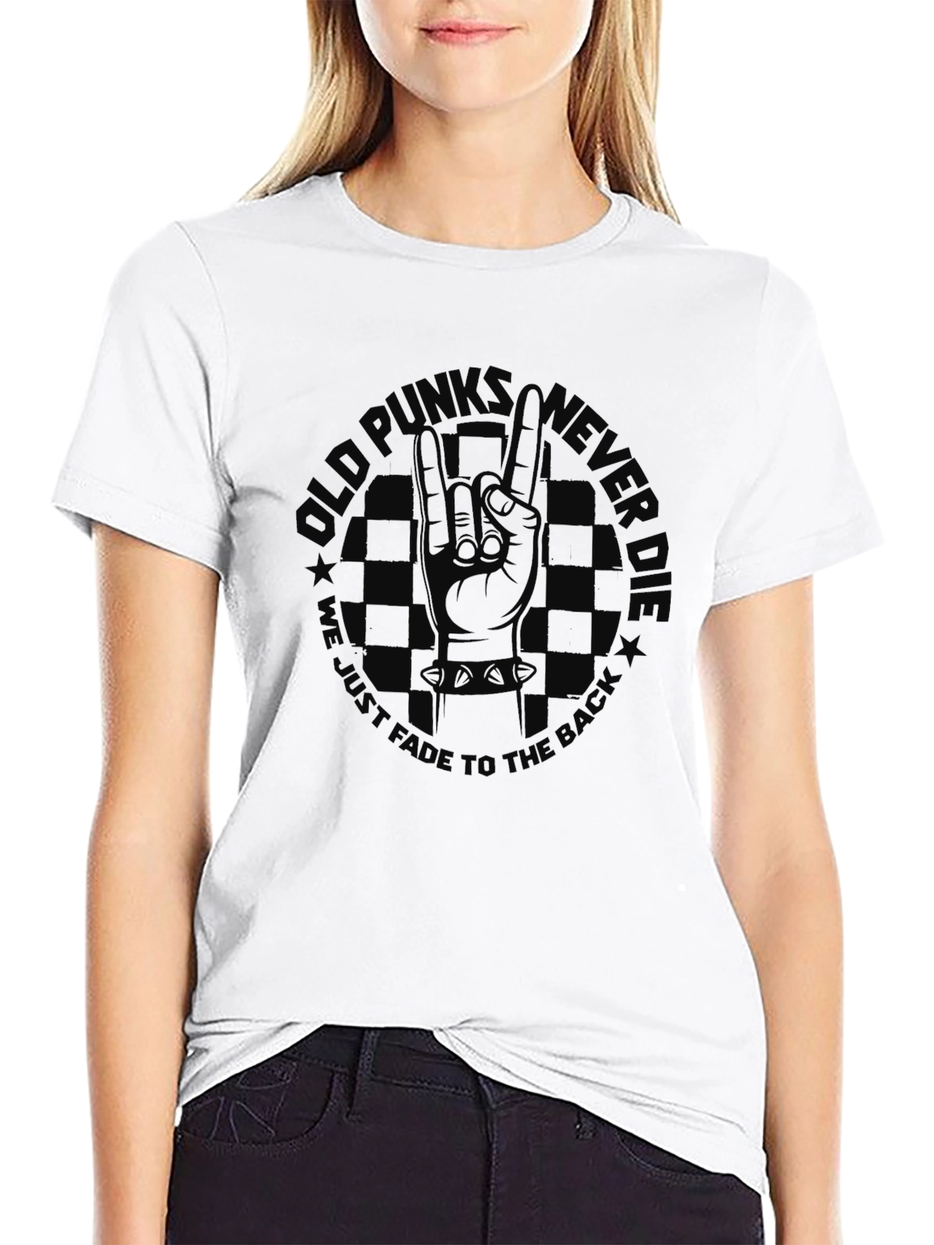 Old Punks Never Fade Black T-Shirt
