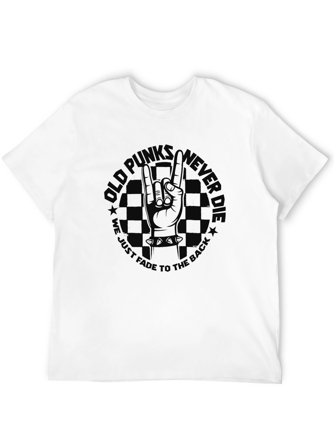 Old Punks Never Fade Black T-Shirt
