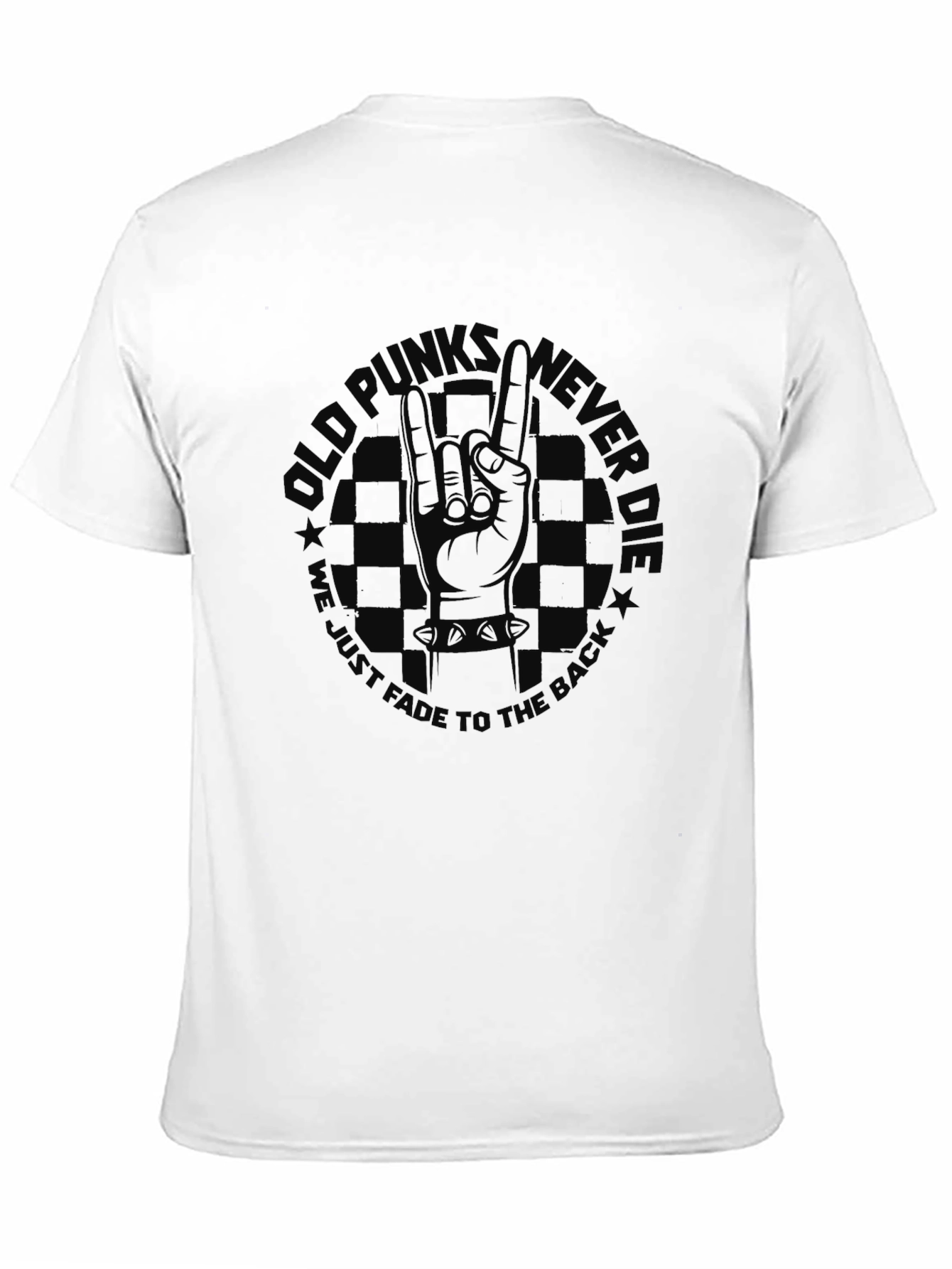 Old Punks Never Fade Black T-Shirt