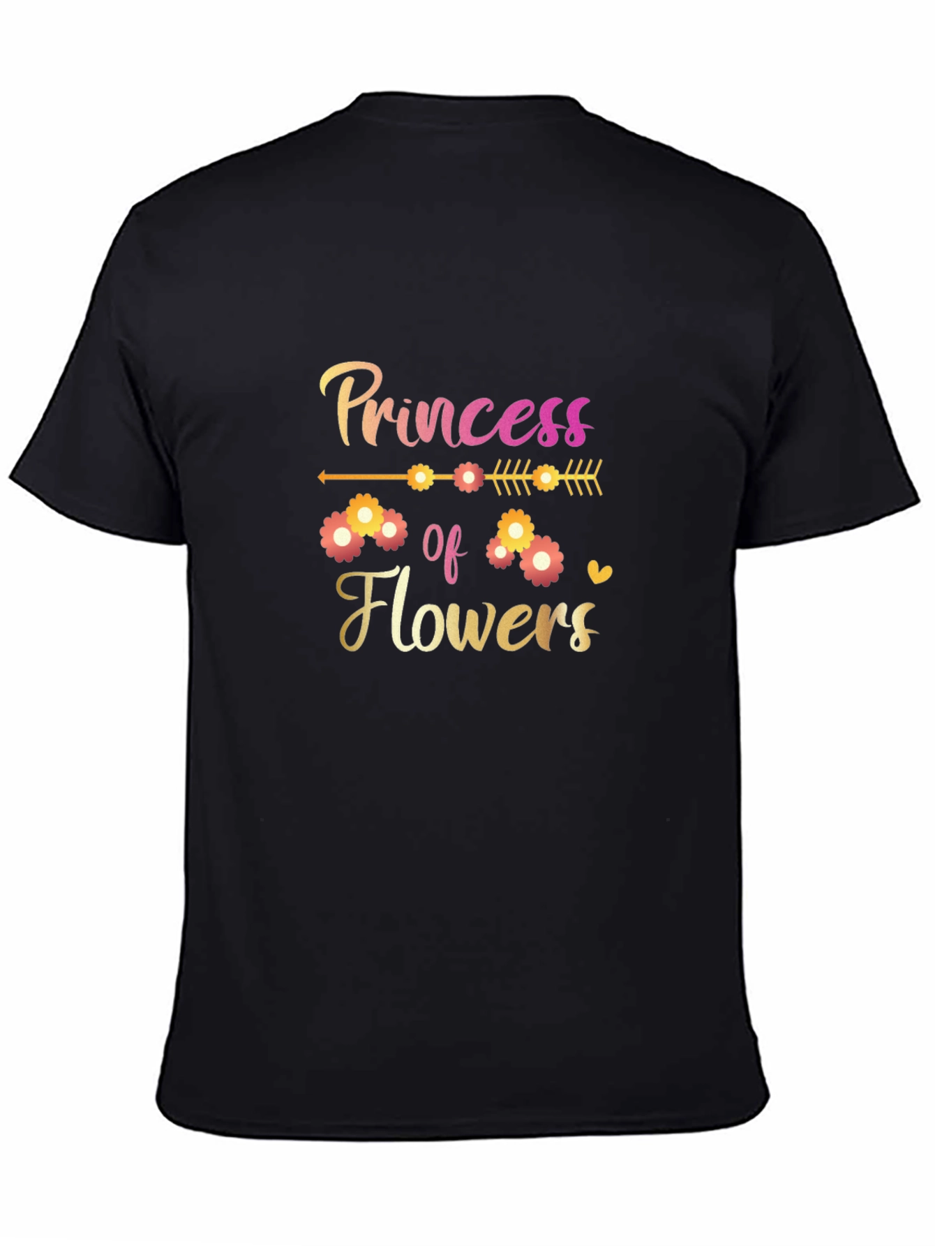 Princess of Flowers Graphic Tee - Black T-Shirt